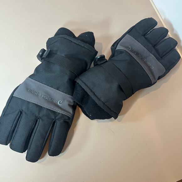 Carhartt Black Gray Gloves Men's Adult XL A511 Waterproof Insulated - Picture 2 of 9